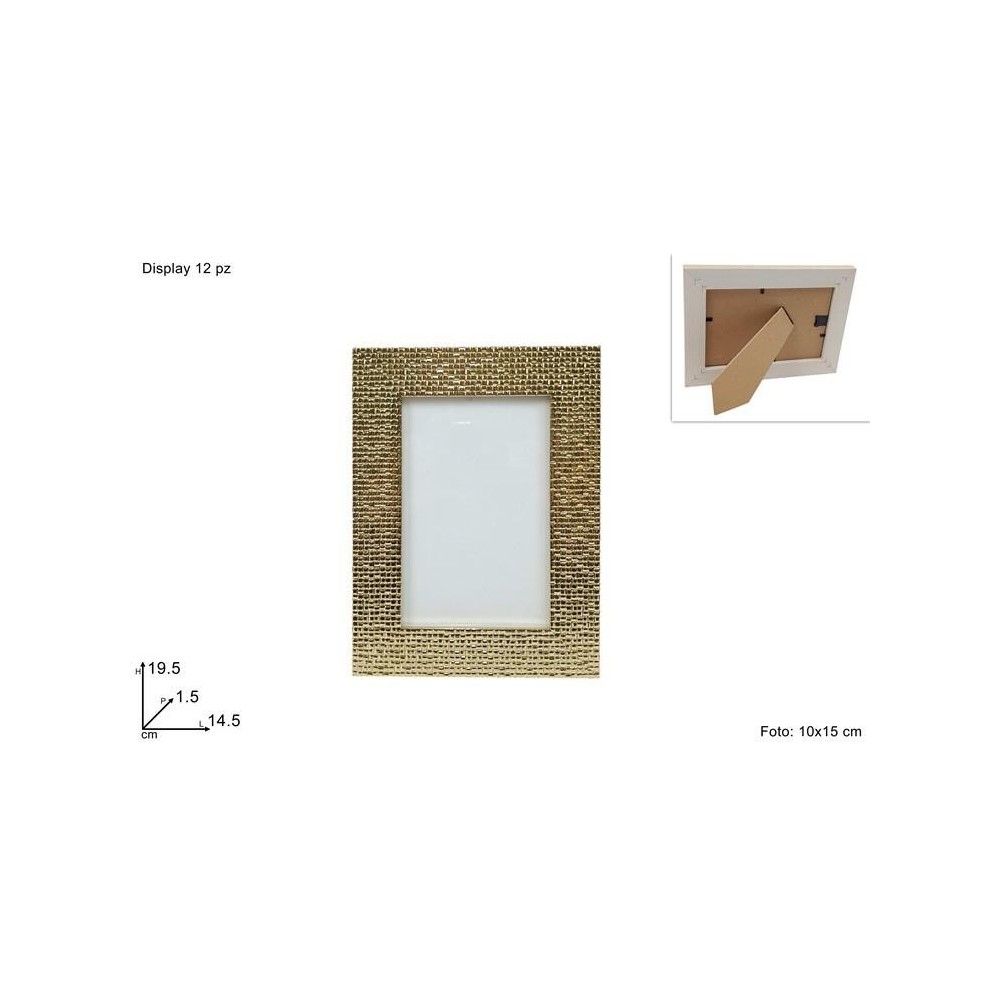 CORNICE PER FOTO 1015CM ORO FANTASIA QUADRETTI IN DISPLAY